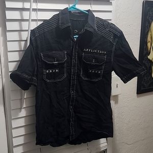 Affliction button up shirt